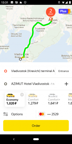 Yandex taxi